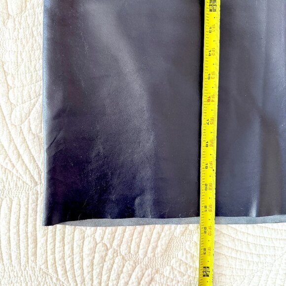 Vintage 1980s Finity Genuine Leather Black Mini Skirt Size 14 - Picture 13 of 13